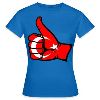 Türkei Flagge alles klar Symbol - Frauen T-Shirt - Royalblau - Vorne - AI Model Female 172 dark (172cm)