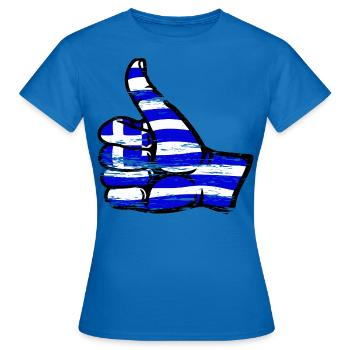 Drapeau de la Grèce Tout effacer l’icône - T-shirt Femme - bleu royal - Devant - AI Model Female 172 dark (172cm)