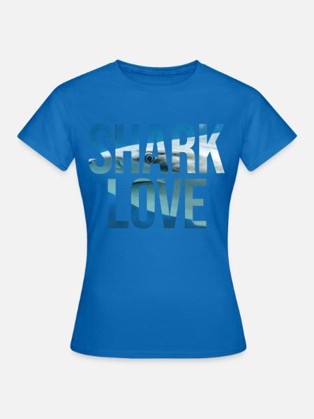 Shark Love - Frauen T-Shirt - Royalblau
