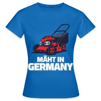 Tondeuses à gazon - Tondre en Allemagne - T-shirt Femme - bleu royal - Devant - AI Model Female 172 dark (172cm)