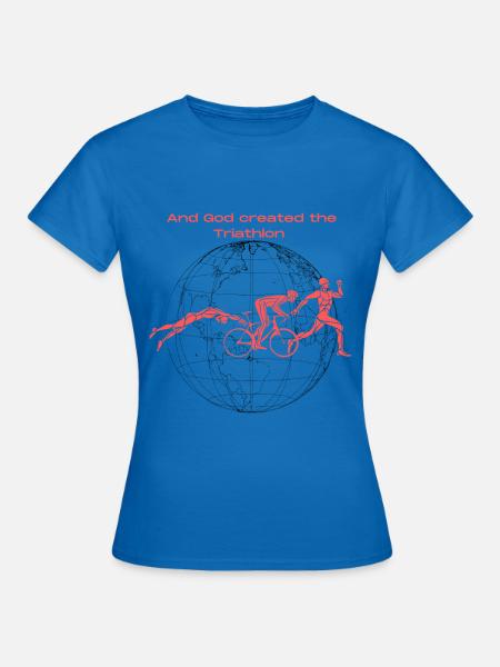 Triathlon-Triathlet - Frauen T-Shirt - Royalblau