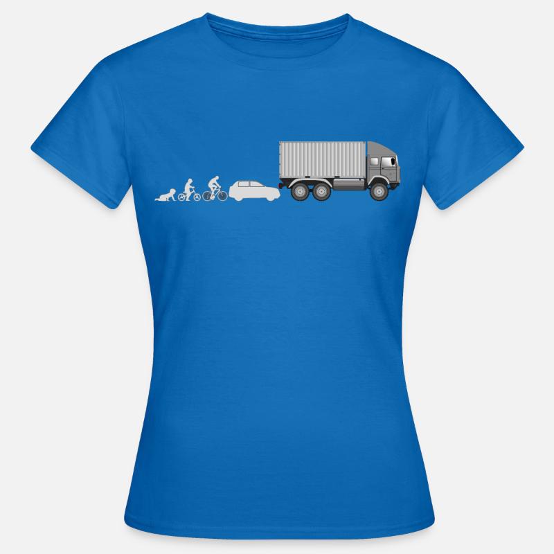 Evolution Container Truck Driver - Women's T-Shirt - royal blue