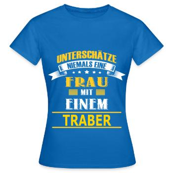 TRABER - Frauen T-Shirt - Royalblau - Vorne - AI Model Female 172 dark (172cm)