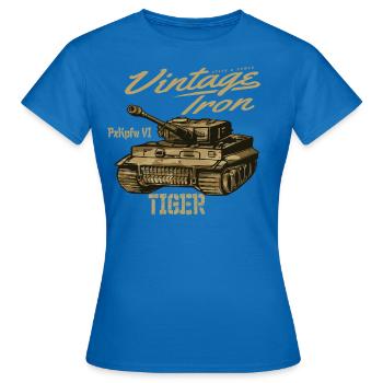 Panzer Tiger, WW2, PzKpfw VI, l’armée histoire - T-shirt Femme - bleu royal - Devant - AI Model Female 172 dark (172cm)
