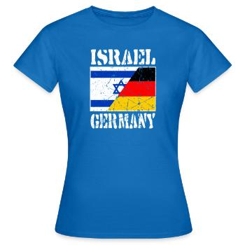 Israël Allemagne, Allemagne, Amitié, Drapeau - T-shirt Femme - bleu royal - Devant - AI Model Female 172 dark (172cm)