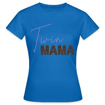Twin Mama Leopard - Women's T-Shirt - royal blue - Front - AI Model Female 172 dark (172cm)