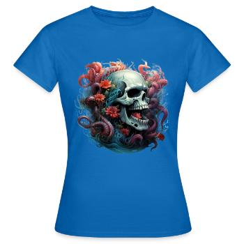 Oktopus - Tentakel des Grauens - Frauen T-Shirt - Royalblau - Vorne - AI Model Female 172 dark (172cm)