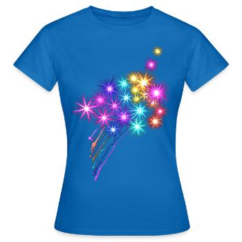 Fête des feux d’artifice - T-shirt Femme - bleu royal - Devant - AI Model Female 172 dark (172cm)