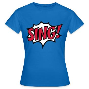 singen - Frauen T-Shirt - Royalblau - Vorne - AI Model Female 172 dark (172cm)
