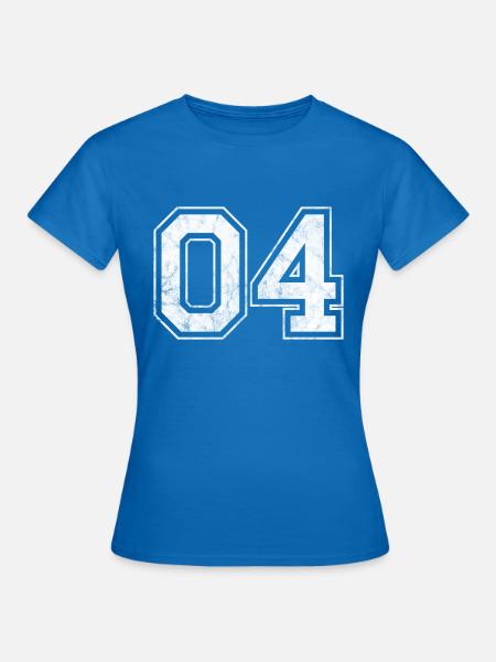 Anzahl 04 - Frauen T-Shirt - Royalblau
