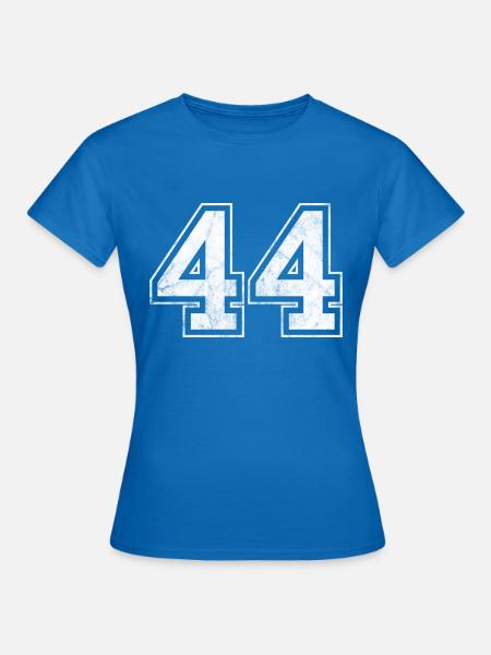 Anzahl 44 - Frauen T-Shirt - Royalblau