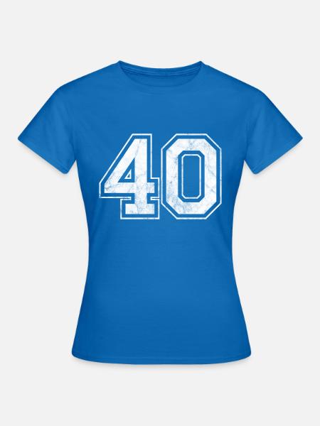 Anzahl 40 - Frauen T-Shirt - Royalblau