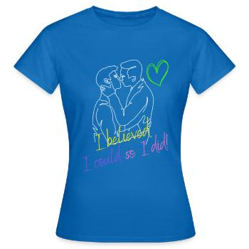 Je croyais que je pouvais - alors je l’ai fait - T-shirt Femme - bleu royal - Devant - AI Model Female 172 dark (172cm)