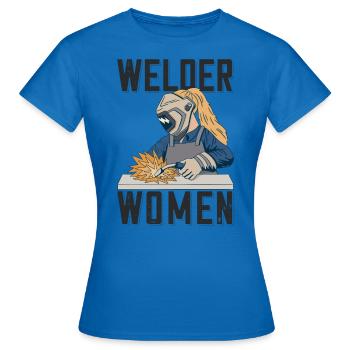 Welder outfit for welders - Women's T-Shirt - royal blue - Front - AI Model Female 172 dark (172cm)