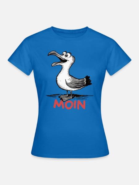 Moin Möwe - Frauen T-Shirt - Royalblau