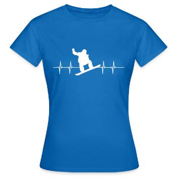 Pulsschlag Snowboarding - Frauen T-Shirt - Royalblau - Vorne - AI Model Female 172 dark (172cm)