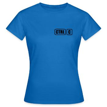 [CTRL] [C] [noir] - T-shirt Femme - bleu royal - Devant - AI Model Female 172 dark (172cm)
