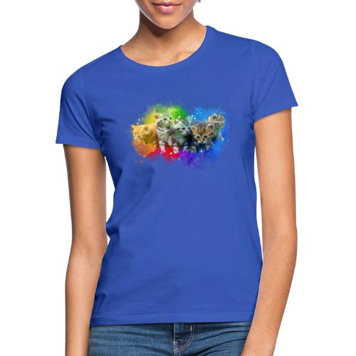 Chatons peinture arc-en-ciel -by- Wyll Fryd - T-shirt Femme