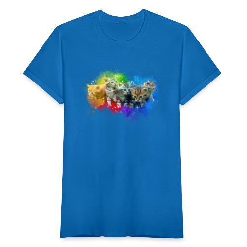 Chatons peinture arc-en-ciel -by- Wyll Fryd - T-shirt Femme