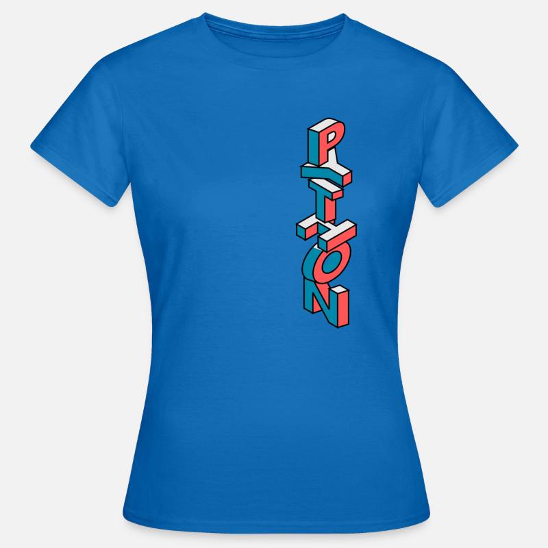 Python in isometrischer 3D programmieren - Frauen T-Shirt - Royalblau
