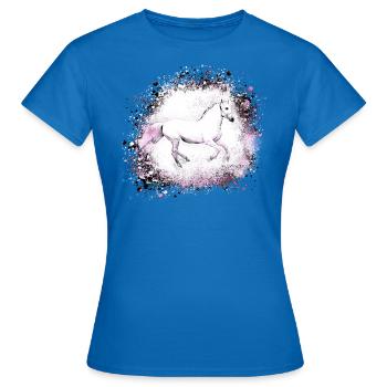 Pferd,schimmel, pink, Graffiti, Malerei, rosa - Frauen T-Shirt - Royalblau - Vorne - AI Model Female 172 dark (172cm)
