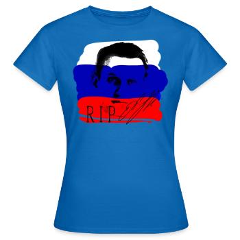 Navalny,héros, Russie, déchirure, drapeau - T-shirt Femme - bleu royal - Devant - AI Model Female 172 dark (172cm)