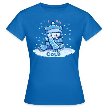 J’ai froid - T-shirt Femme - bleu royal - Devant - AI Model Female 172 dark (172cm)