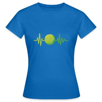 tennis heartbeat - Women's T-Shirt - royal blue - Front - AI Model Female 172 dark (172cm)