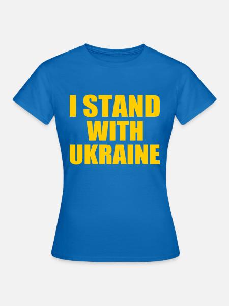 I stand with ukraine - Frauen T-Shirt - Royalblau