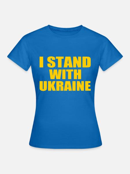 I stand with ukraine - Frauen T-Shirt - Royalblau