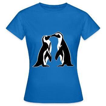Pinguin - Paar, Liebe - Frauen T-Shirt - Royalblau - Vorne - AI Model Female 172 dark (172cm)