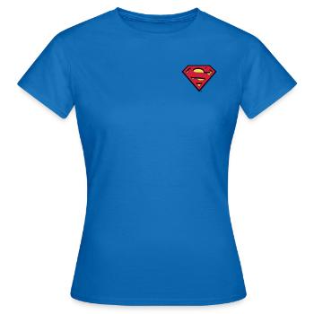 Superman kleines Logo S-Shield - Frauen T-Shirt - Royalblau - Vorne - AI Model Female 172 dark (172cm)