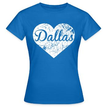 Cœur de Dallas - T-shirt Femme - bleu royal - Devant - AI Model Female 172 dark (172cm)