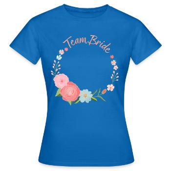 L’équipe Bride - T-shirt Femme - bleu royal - Devant - AI Model Female 172 dark (172cm)
