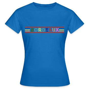 Bordeaux - T-shirt Femme - bleu royal - Devant - AI Model Female 172 dark (172cm)