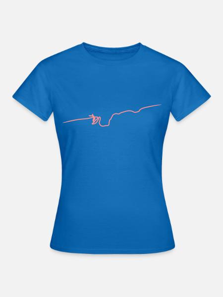 SURFEN SIE AUF EINER LINIE - Frauen T-Shirt - Royalblau