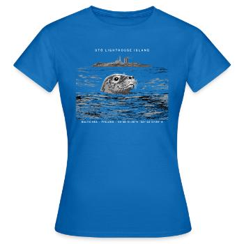 UTÖ GREY SEAL - Textiles marins et cadeaux - T-shirt Femme - bleu royal - Devant - AI Model Female 172 dark (172cm)