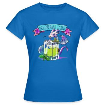 Basil Gin Smash + Dragon = Dragin Basil Smash - T-shirt Femme - bleu royal - Devant - AI Model Female 172 dark (172cm)