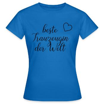 meilleure demoiselle d'honneur du monde - T-shirt Femme - bleu royal - Devant - AI Model Female 172 dark (172cm)