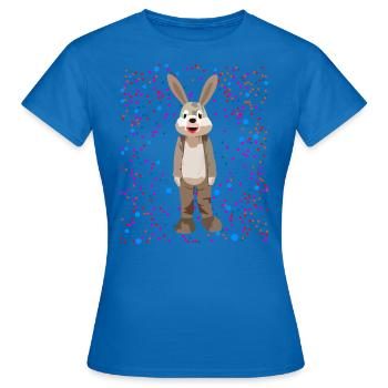 Un lapin avec un fond de points colorés cool - T-shirt Femme - bleu royal - Devant - AI Model Female 172 dark (172cm)