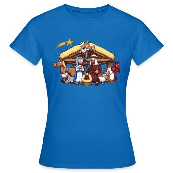 Crèche - T-shirt Femme - bleu royal - Devant - AI Model Female 172 dark (172cm)