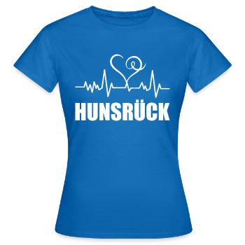 Heartbeat Hunsrück - Frauen T-Shirt - Royalblau - Vorne - AI Model Female 172 dark (172cm)