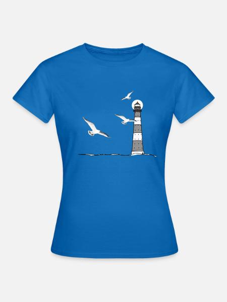 Leuchtturm, Möwen - Frauen T-Shirt - Royalblau