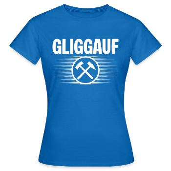 Glueck auf Mundart - Frauen T-Shirt - Royalblau - Vorne - AI Model Female 172 dark (172cm)