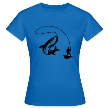 pêcheur bateau pêche poisson pêche en haute mer pêcheur - T-shirt Femme - bleu royal - Devant - AI Model Female 172 dark (172cm)