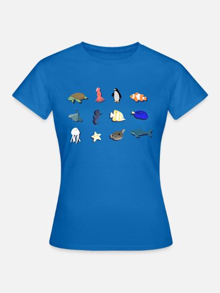 Meeresbewohner - Frauen T-Shirt - Royalblau