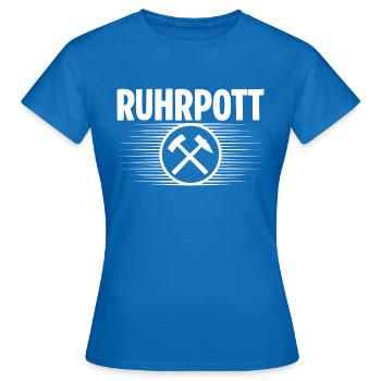 Ruhrpott Glueck auf - Frauen T-Shirt - Royalblau - Vorne - AI Model Female 172 dark (172cm)