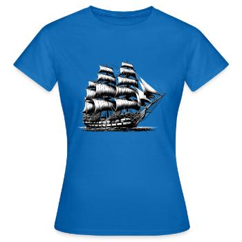 Vieux voilier - T-shirt Femme - bleu royal - Devant - AI Model Female 172 dark (172cm)