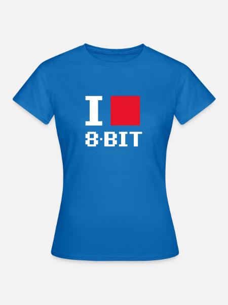 I love 8-bit - Frauen T-Shirt - Royalblau
