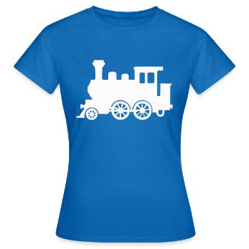 lokomotive - Frauen T-Shirt - Royalblau - Vorne - AI Model Female 172 dark (172cm)